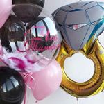 Шар (27"/69 см) Фигура, Кольцо с бриллиантом