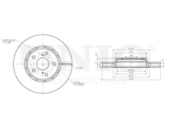 Диск тормозной передний UNIO BRD-20535
