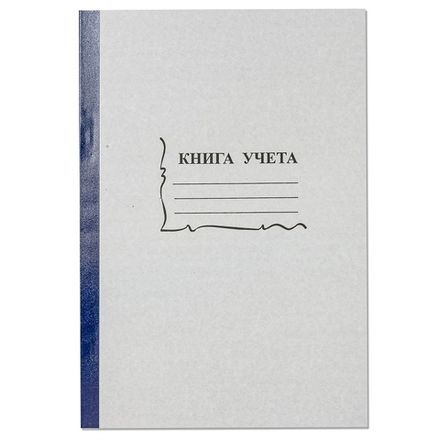 Книга учёта А4 96 л. пустографка обложка картон, БланкИздат