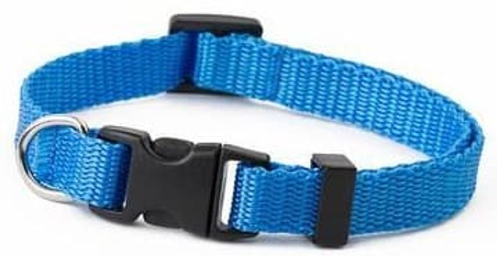 Ошейник (Лаурон) капрон 15мм 25-40см синий. Фастекс