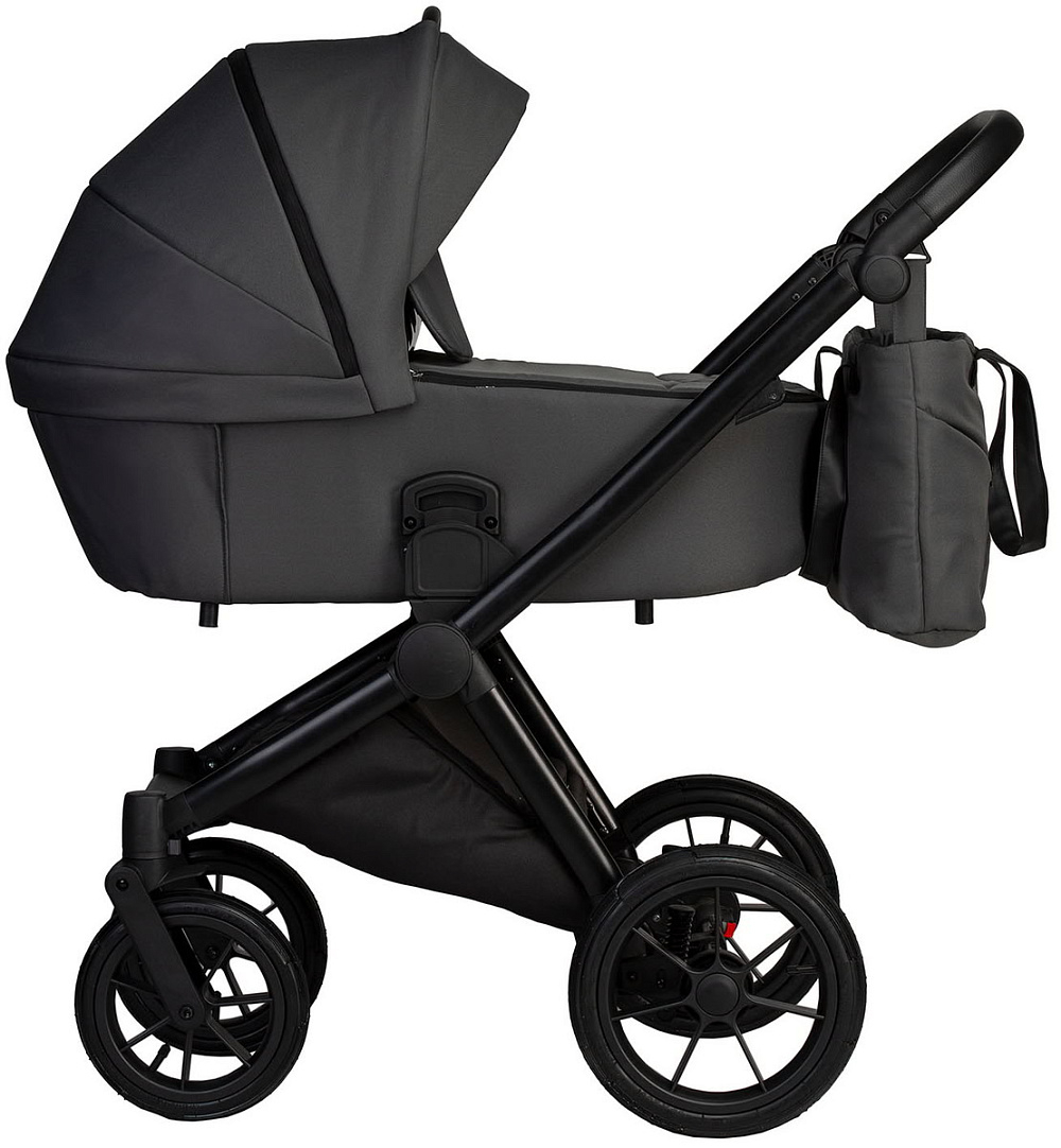 Детская коляска Indigo Solio 3 в 1 с автокреслом Avionaut Cosmo Grey So05 т.серый