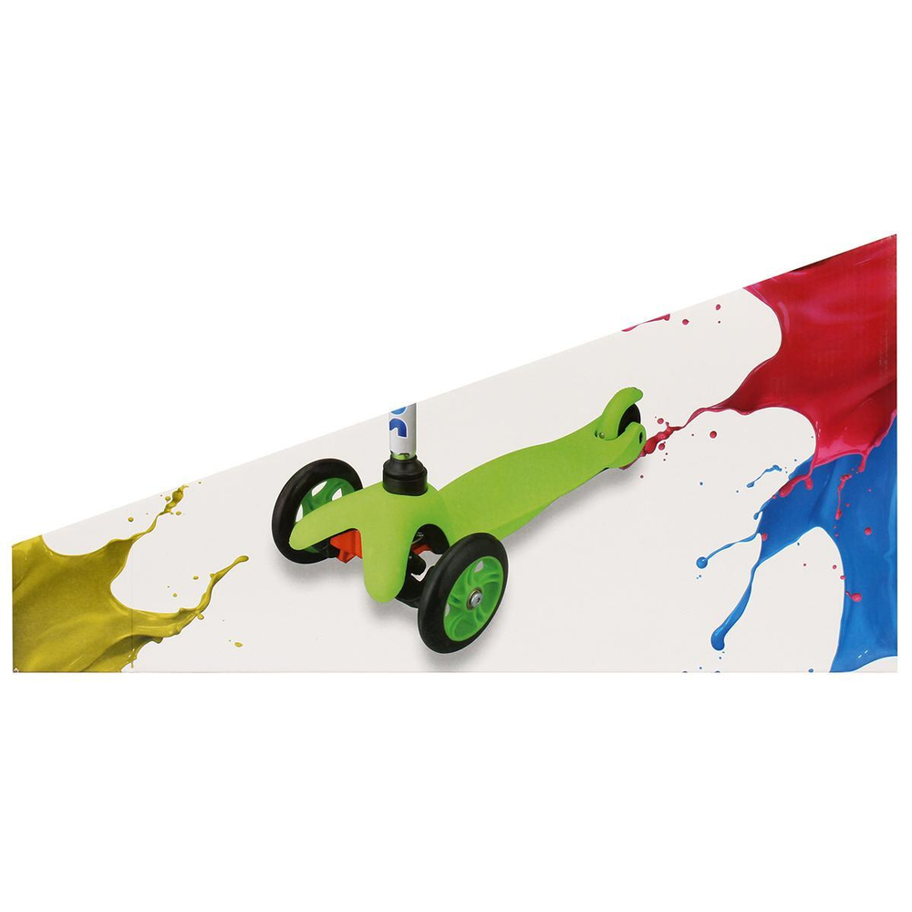 Самокат 3х-колес. 55 см, ручка макс. 62 см, желтый, колеса PU свет цветные, макс. вес 45 кг