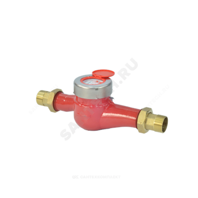 Счётчик г/в крыльчатый многоструйный Ду 25 Ру16 Qn=3,5 м3/ч 90С L=260мм резьба В/К ВК-Г Метер