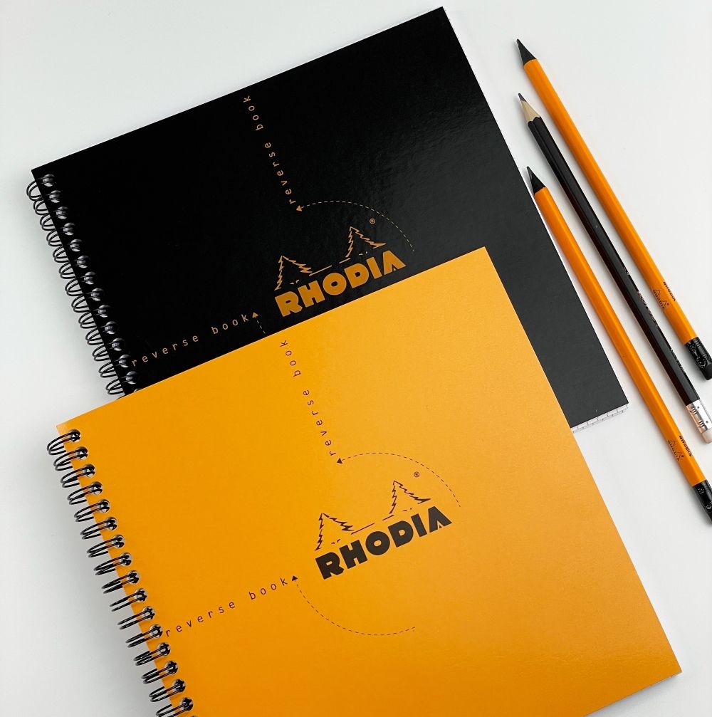 Блокнот Rhodia Classic Reverse Book на спирали 21х21 в точку 80 гр черный (193639C) 2