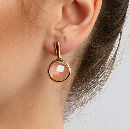 Серьги Possebon Quartz Rose A1993.9 R/G