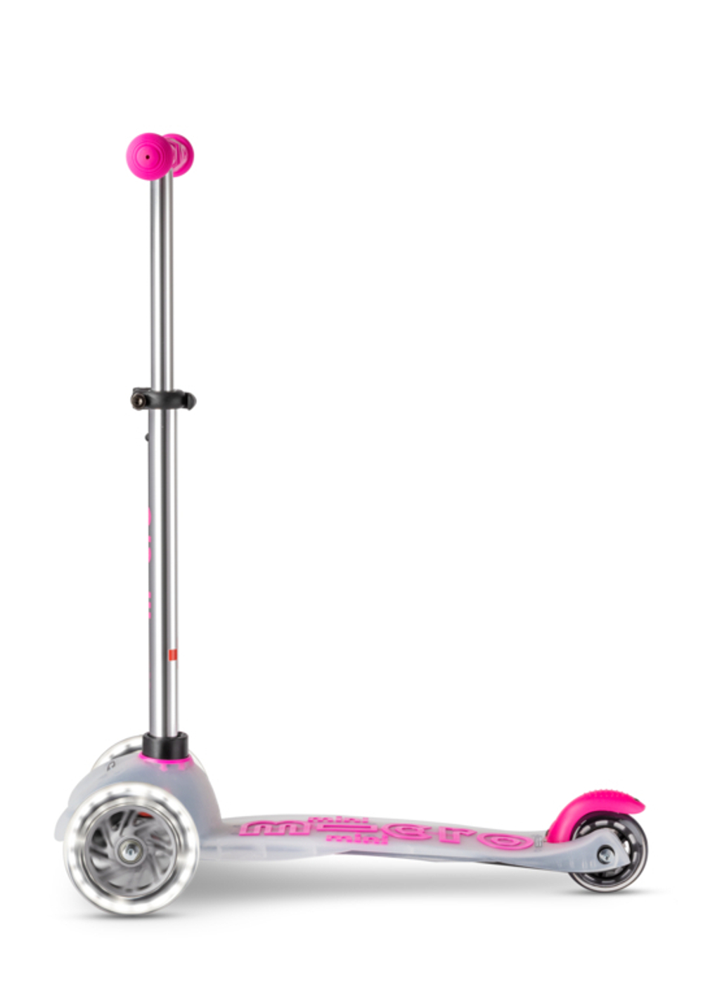 Самокат Mini Micro Deluxe Flux LED неоновый розовый