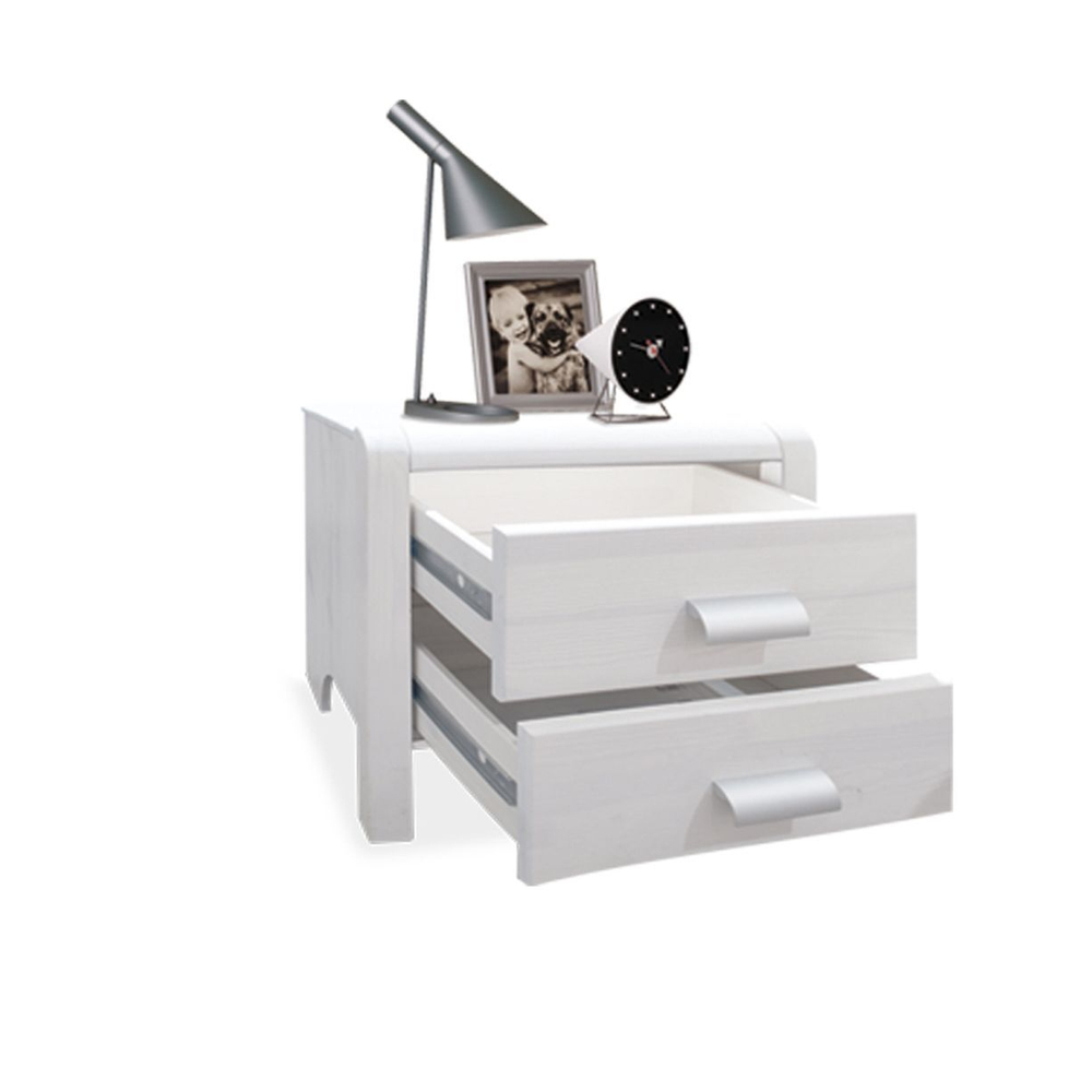 Тумба прикроватная Мадейра 2 ящика из массива сосны