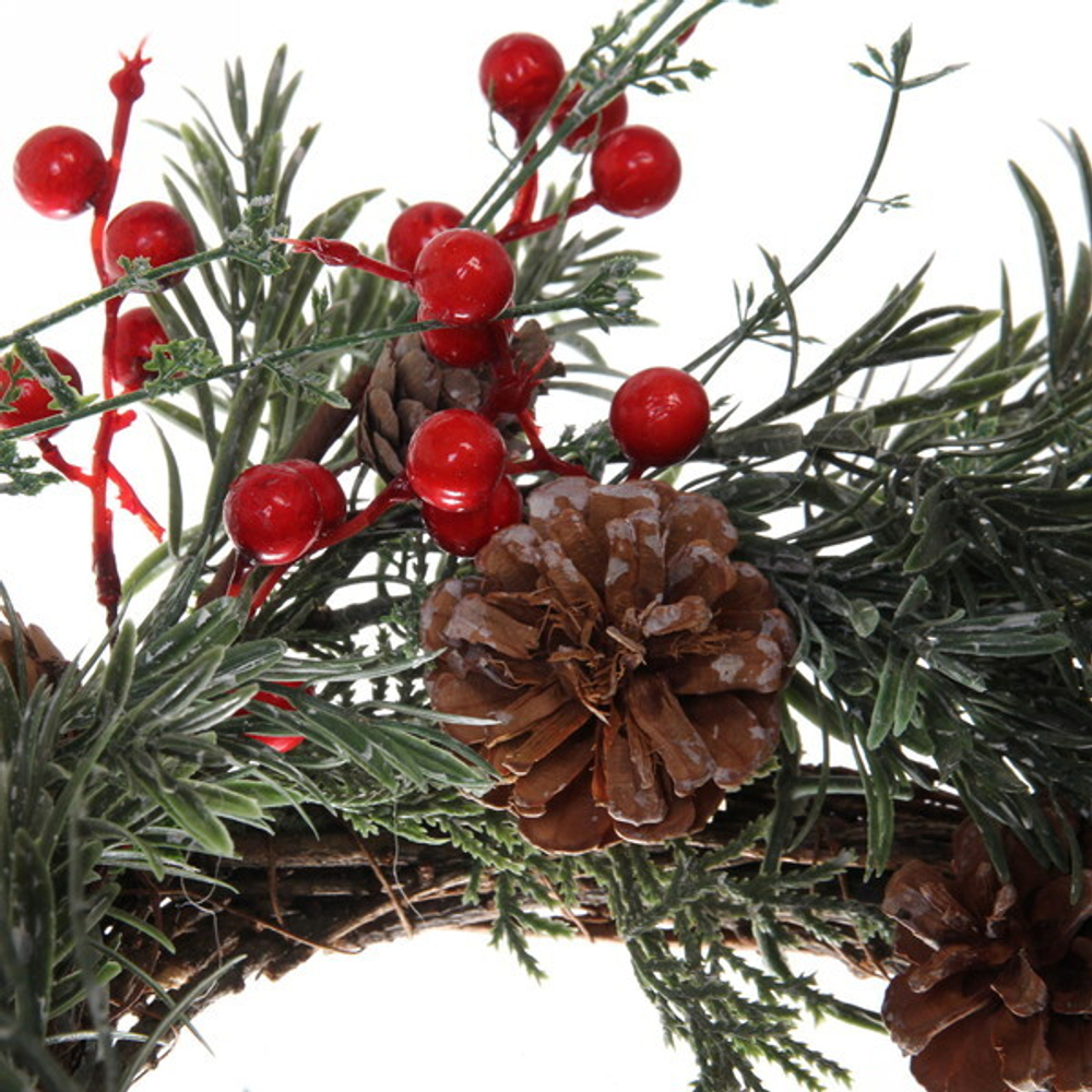 Венок хвойный новогодний «Лесной сюрприз» , 50 см