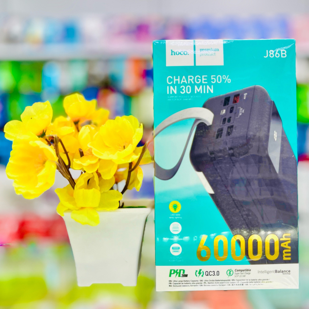 Power Bank 60000mAh, Hoco j86B, черный