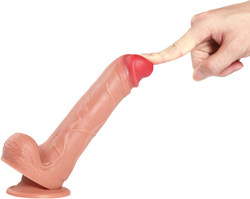 Реалистичный фаллоимитатор с функцией пенетрации и вибрации с дистанционным управлением