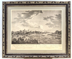 Фотогравюра «Вид Яузского моста и дома Шапкина в Москве» 1886 г.