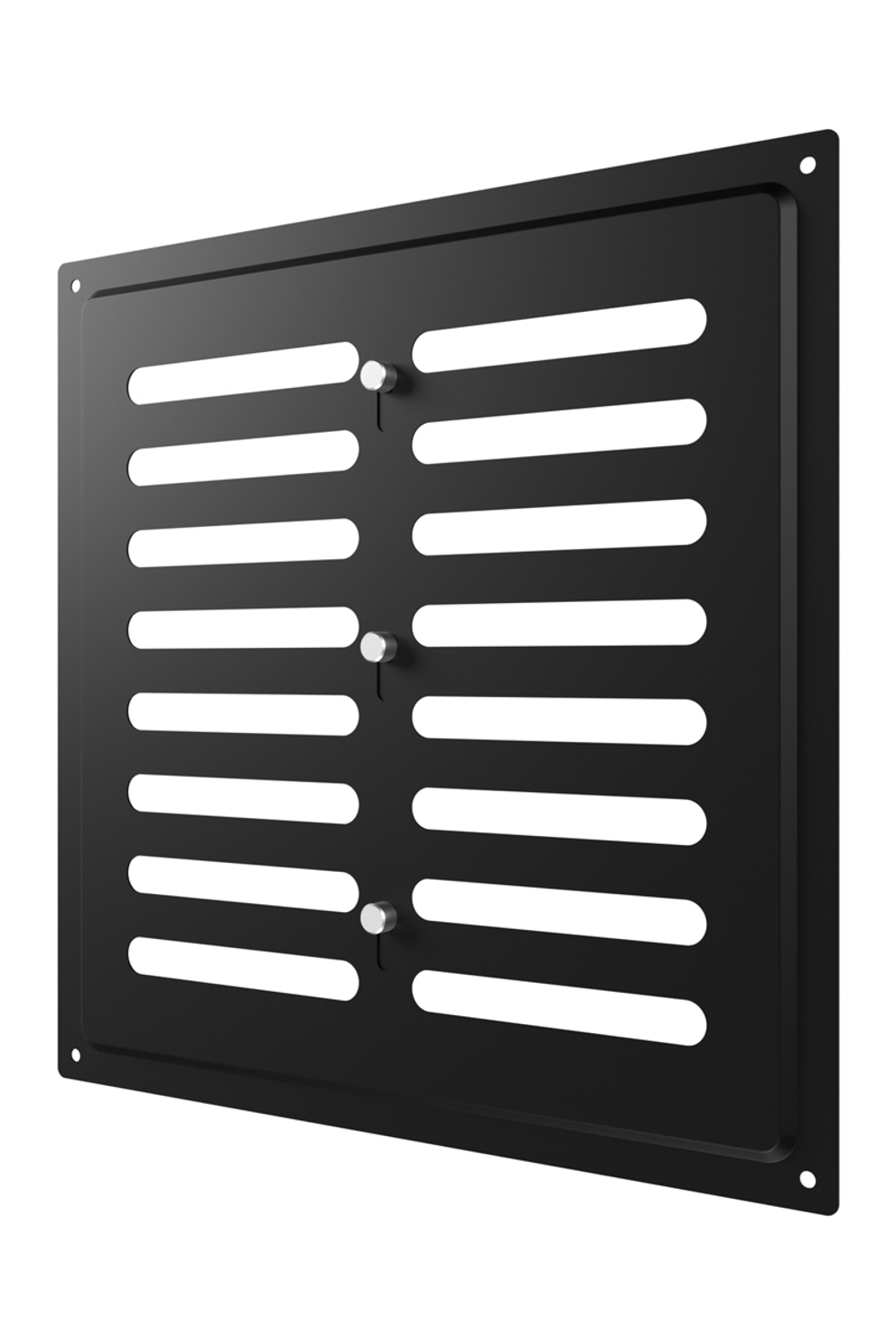 Решетка вентиляционная MER регулируемая 250х250 окраш.сталь Black ERA