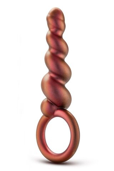 Коричневый анальный стимулятор Spiral Loop Copper Anal Plug - 13,3 см. (Цвет: коричневый)