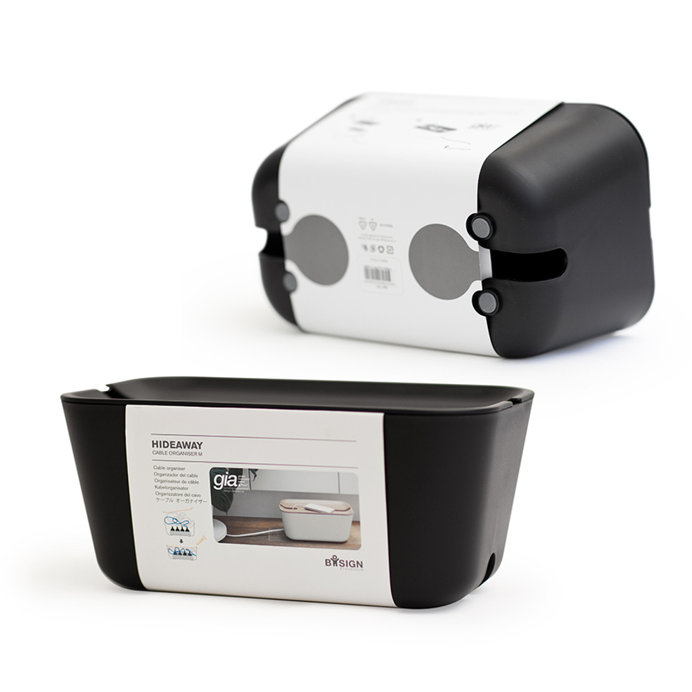 Органайзер для проводов hideaway средний черный