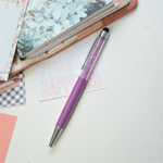 Ручка шариковая, со стразами и стилусом, цвет в ассортименте