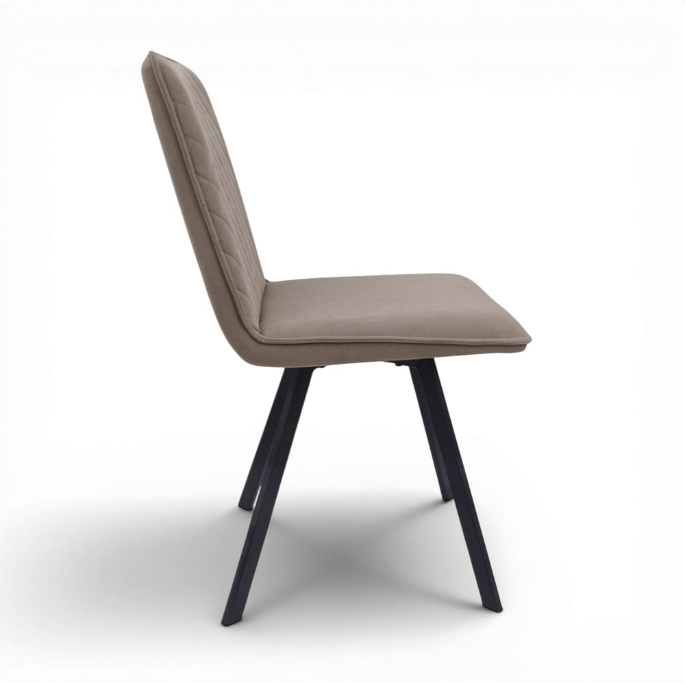 Стул "Капри" (арт. 301) велюр Бренди В05 латте, ножки черные