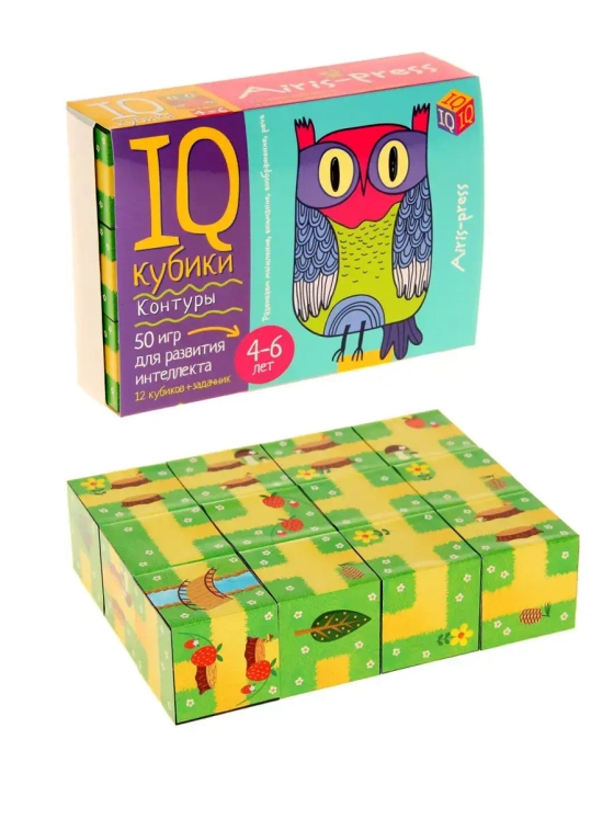 Развивающие IQ-кубики Контуры