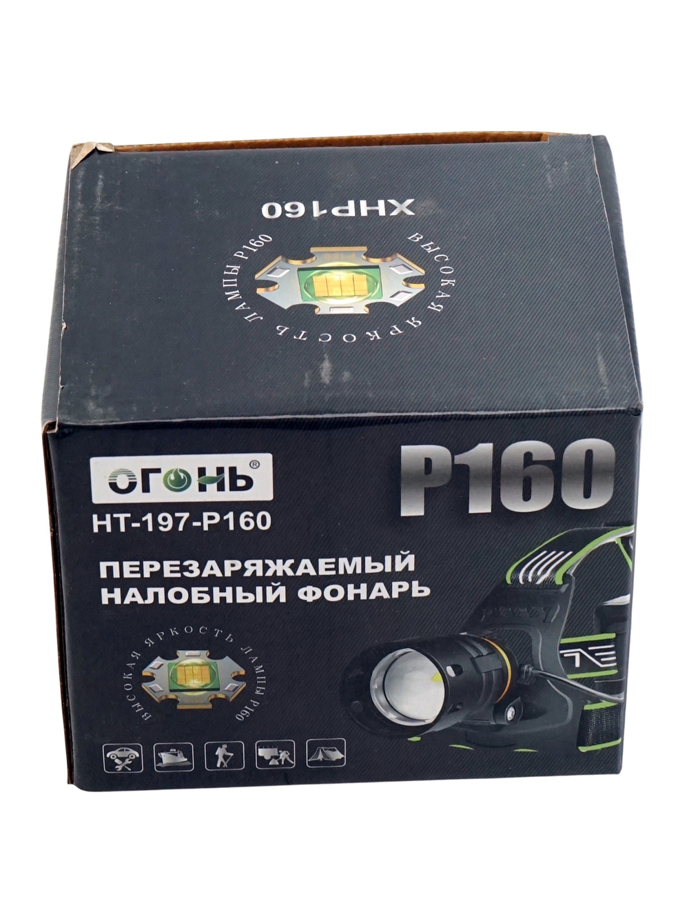 Фонарь налобный высокой яркости XHP160 многофункциональный