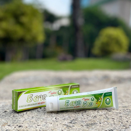 Тайская отбеливающая зубная паста в тубе 5STAR 5A Herbal Extract Toothpaste