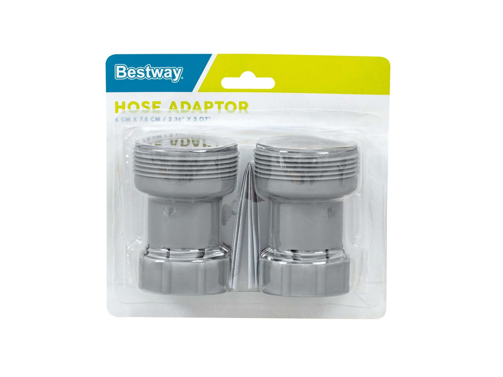 Комплект переходников для шлангов Bestway 58236 32/38 мм 2 шт / Муфта соединительная переходная Бествей для фильтр-насоса бассейна