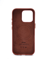 Кожаный чехол Leather Case iPhone 16 Pro Темно Коричневый