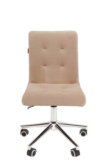 Офисное кресло Chairman 030 Россия ткань T-6 бежевый, хром, без подлокотников