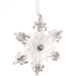 Подвеска «Звезда сияющая» 10 см, белый