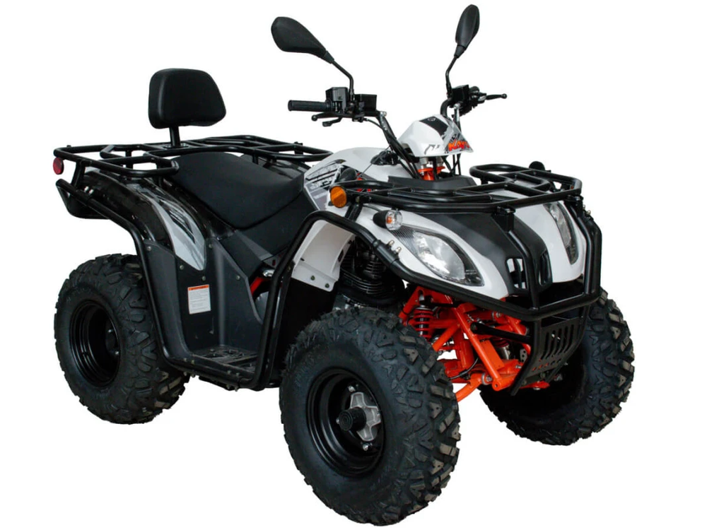 Квадрицикл KAYO AU200 спинка дуги (белый пластик 2024 г.) (ПТС)