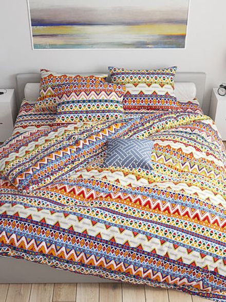 Пододеяльник Сказка "Орнамент" евро на молнии 200х215 см, перкаль