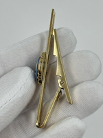 Зажим для галстука синий с якорем Stratton