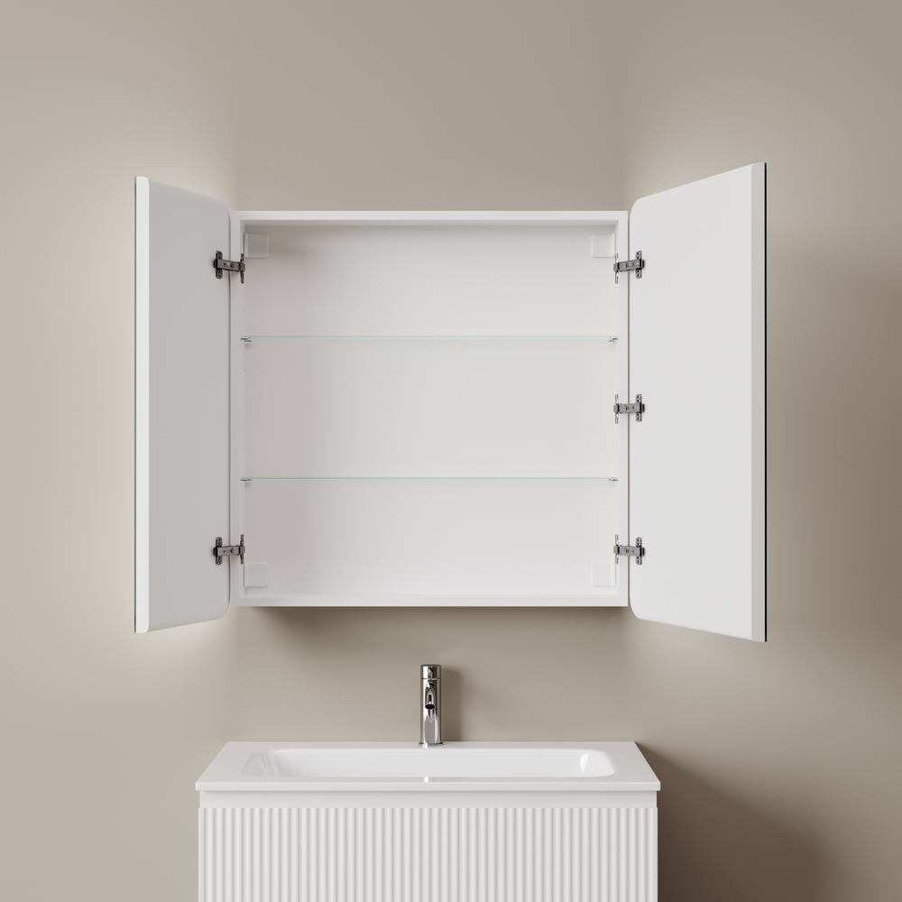 Зеркальный шкаф с LED подсветкой Sancos Diva 800х149х800, DIV800