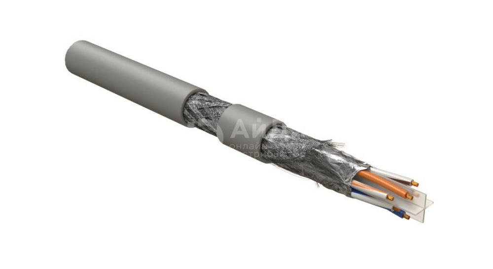 Кабель интерфейсный промышленный Hyperline ISFUTP4-C6-P24/19-PU-GY