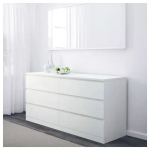 Комплект мебели д/спальни  - IKEA MALM/LURÖY/LUROY, 160х200см, белый, МАЛЬМ/ЛУРОЙ ИКЕА