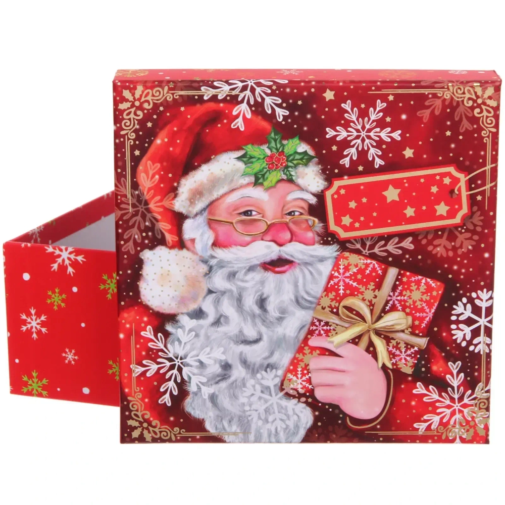 Коробка подарочная «Веселый Дедушка» 20*20*9,5 см