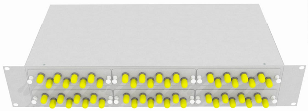 Кросс оптический стоечный  TopLAN КРС-Top-2U-48ST/U-OM2-GY