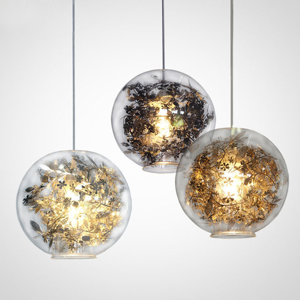 Pendant design lamp Tangle Globe by Artecnica (Silver)