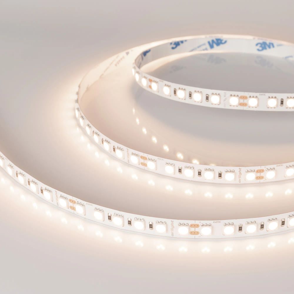 Светодиодная лента RT-B96-10mm 24V Warm3500 (23 W/m, IP20, 5060, 5m) (Arlight, Открытый) 040603