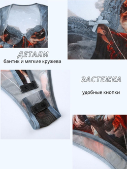 Боди y2k с длинным рукавом с бантиками
