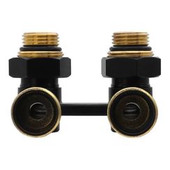 Вентиль для радиатора VIEIR Мультифлекс 3/4 угловой, черный VR309-C (48/1)