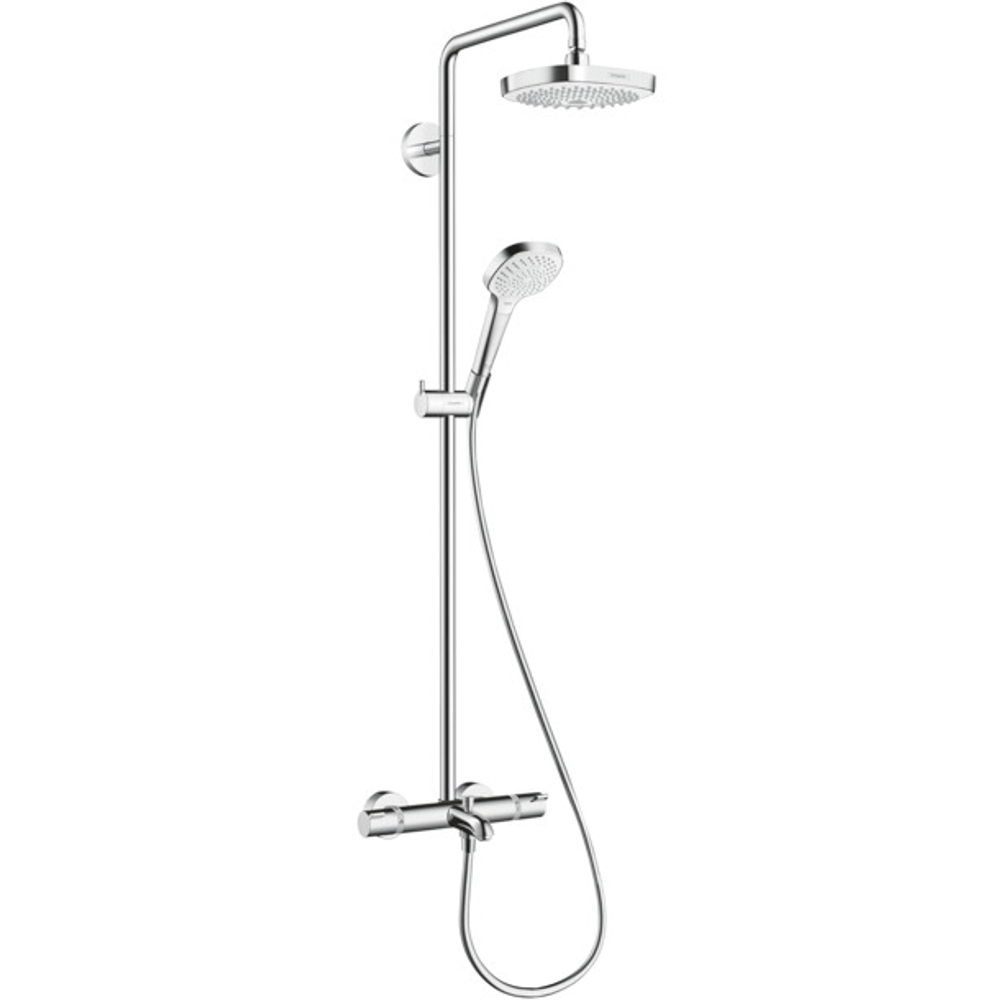 Душевая система Hansgrohe Croma Select E 27352400 с термостатом хром белая