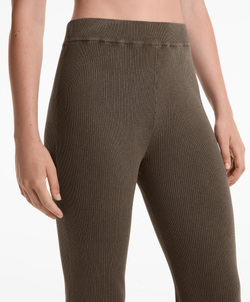 OYSHO Трикотажные расклешенные брюки, серо-бежевый