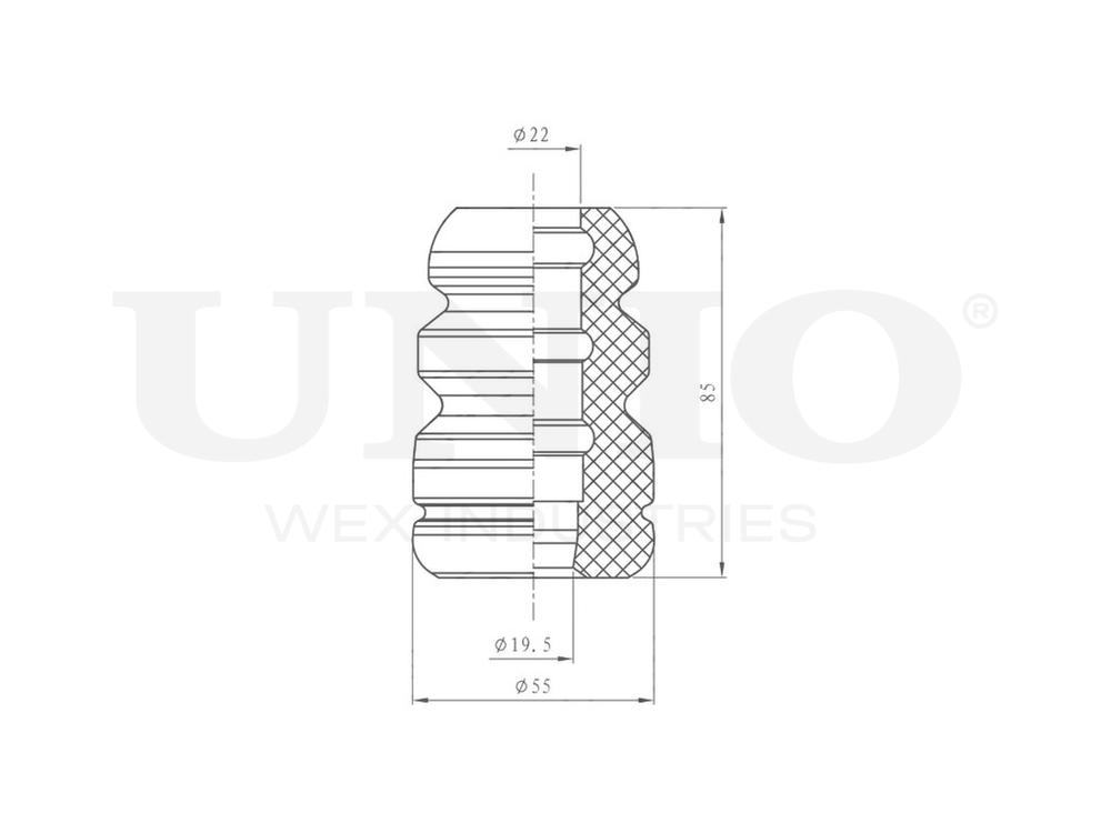 Отбойник переднего амортизатора UNIO DUC-40012