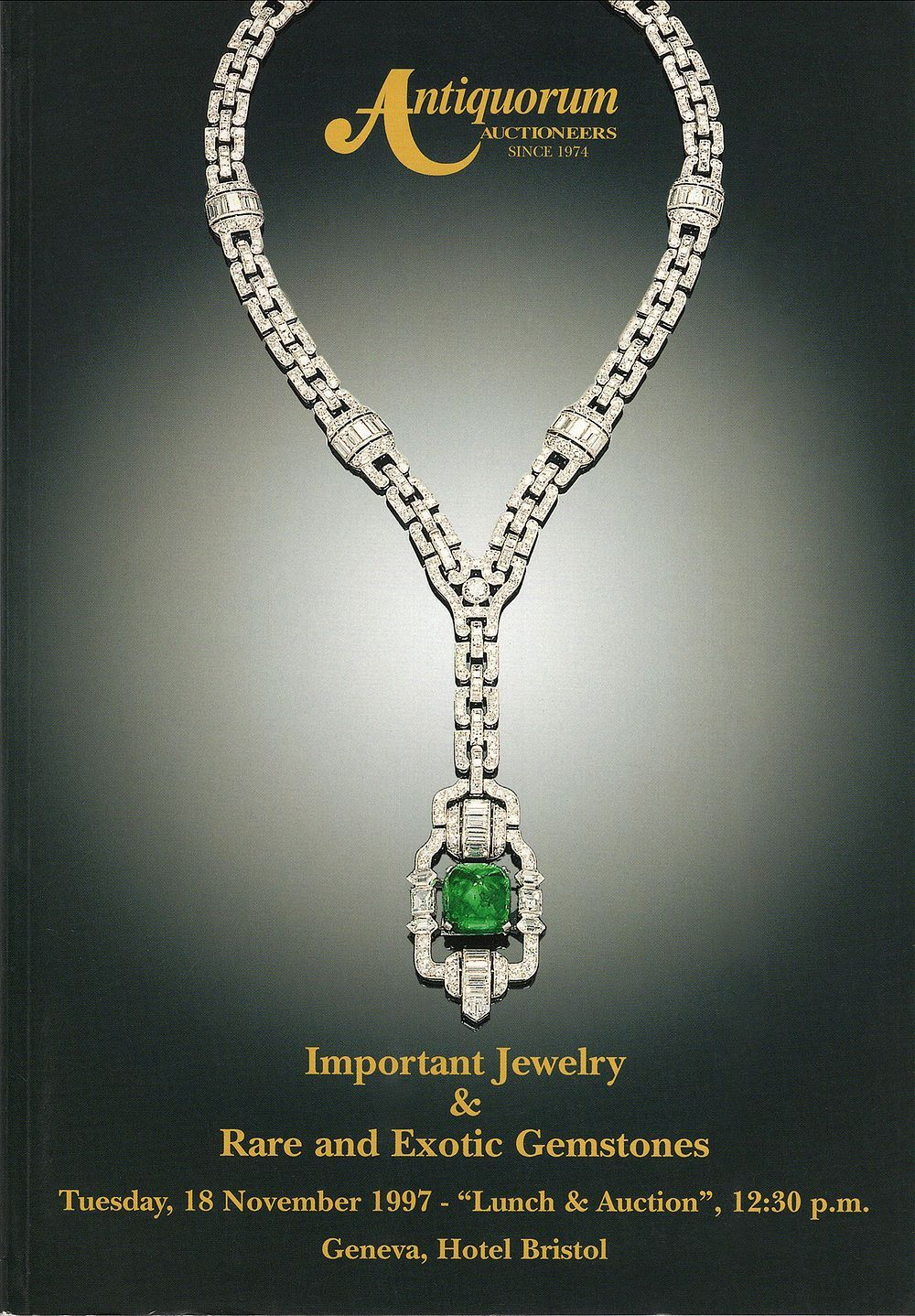Каталог аукциона Antiquorum, Женева, Ювелирные украшения и редкие драгоценные камни от 18 ноября 1997 года