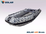 Лодка надувная моторная solar-420 strela jet tunnel