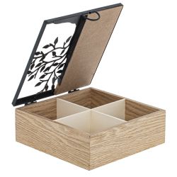 GAEM Шкатулка для чайных пакетиков, L16,5 W16,5 H6 см