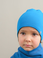 Комплект Шапка трикотажная+снуд (Синий, Бирюза) ФЛАЙ*