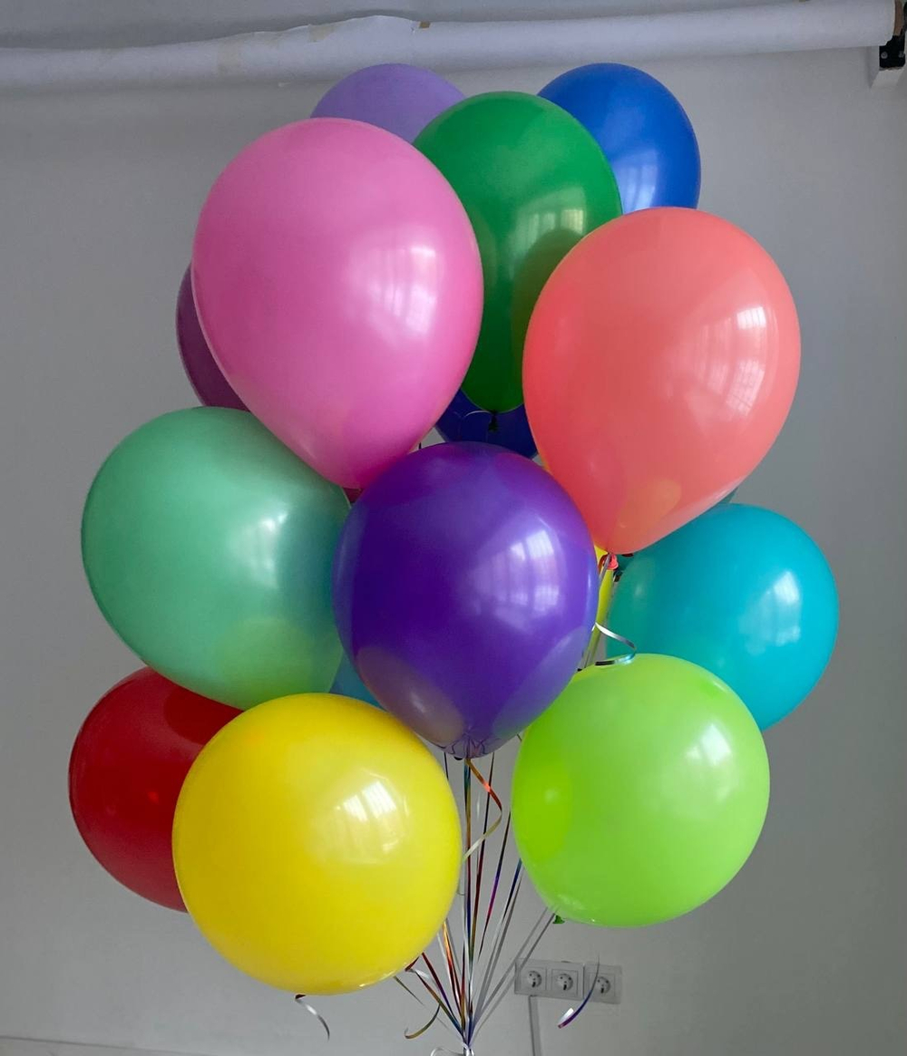 Воздушные шары разноцветные, 18 шт №2475