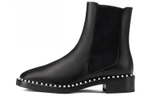 Stuart Weitzman/SW Cline Calfskin Short Chelsea Boots Women"s Black