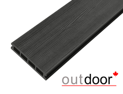 Террасная доска ДПК Outdoor 3D 150*25*4000 мм. STORM/вельвет черная