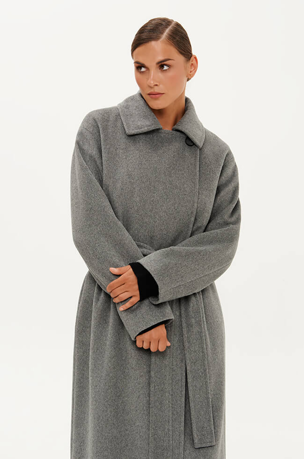 0113 Пальто женское (серый)